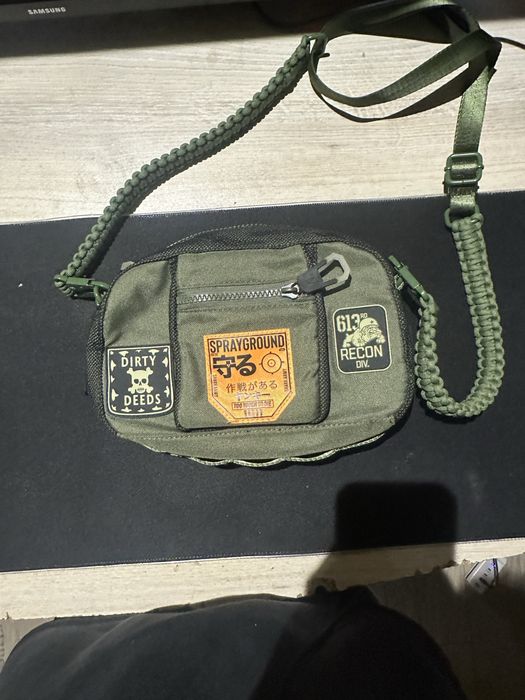 Sprayground лимитирана серия – оригинална зелена чанта през рамо, Military Style / Crossbody