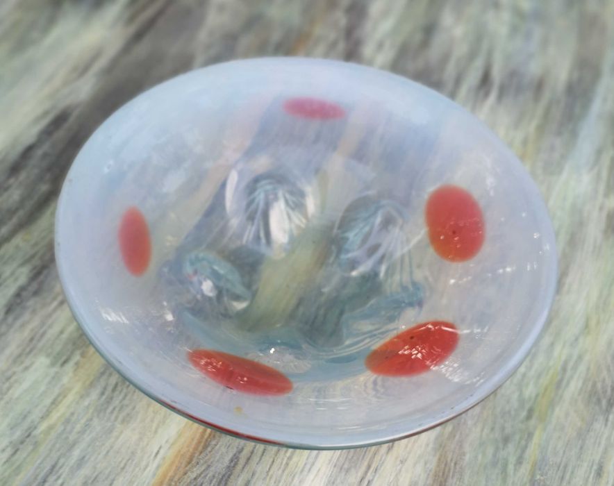 Фруктиера от мноцветно стъкло Мурано