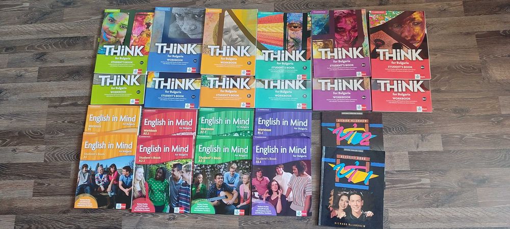 Think for Bulgaria A1, A2, B1, B1.1 , B2.1 / English in Mind A1, A2.1, A2.2 , B1.1 / VI 1 - 2