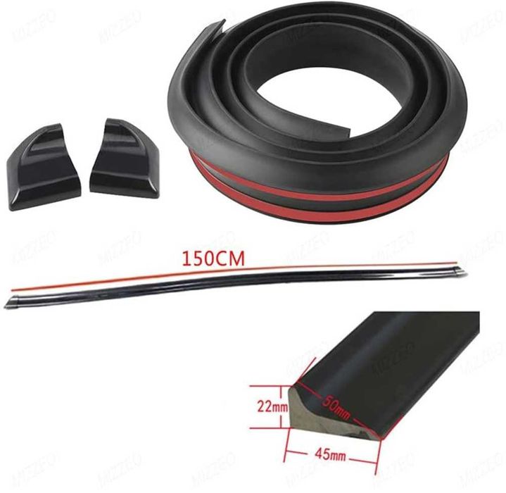 Универсален лип спойлер за багажник 155см - Черен.