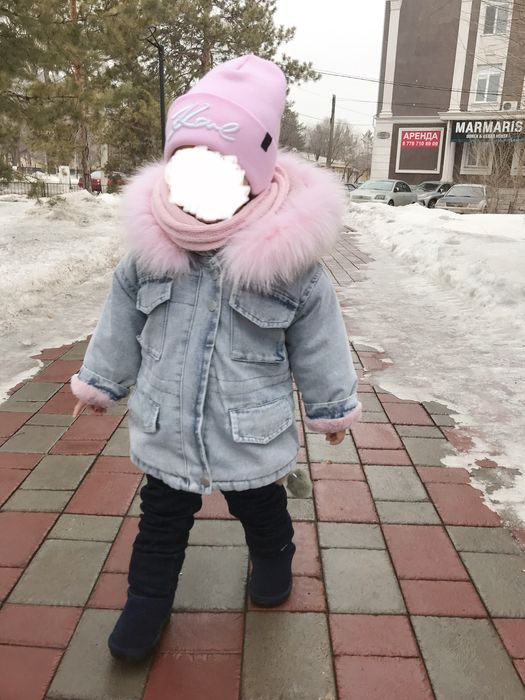 Джинсовая теплая курточка