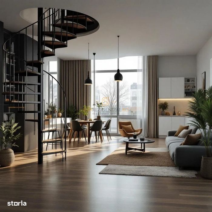 Apartament cu scara interioara - 2 camere,finisaje noi, metrou Berceni