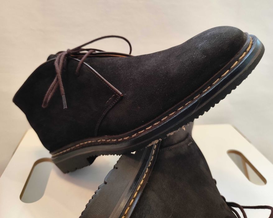 Ghete lace up 43.5 44 de lux HESCHUNG lucrate manual piele superioara