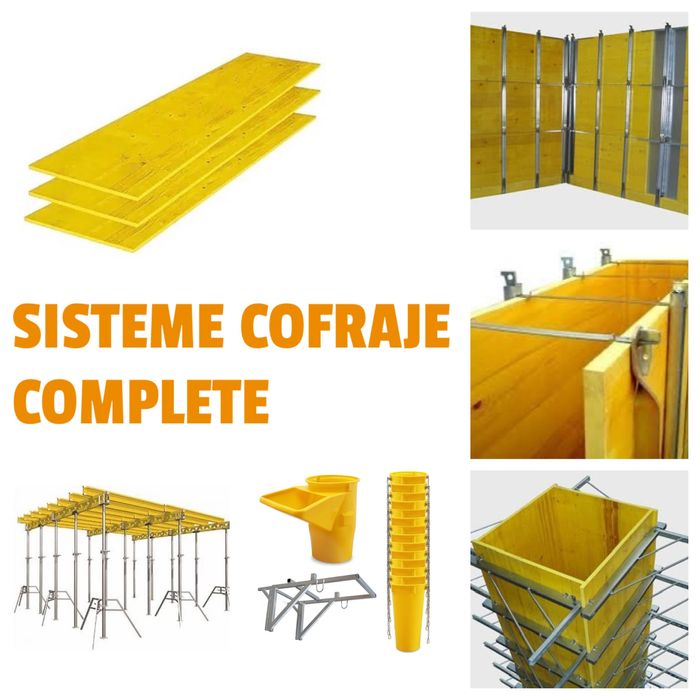 Panouri cofraje doka, tego, grinda h20, accesorii montanti distantier cravate vincluri coltare tije morset blocator fluture
