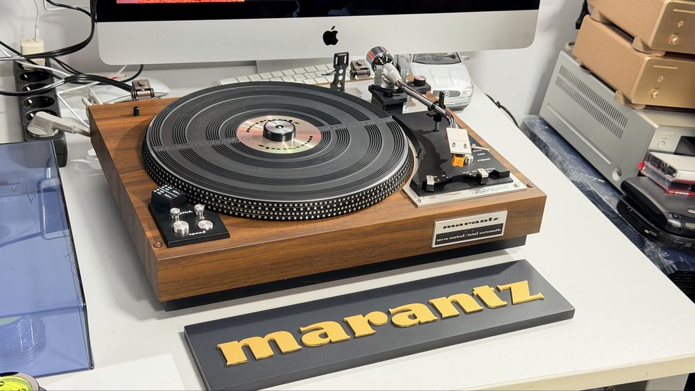 Marantz Model 6200 Pick-Up Vintage Hi-Fi Full Automatic, Servo Motor, Belt Drive, 33/45 RPM, Pitch Control, Braț S, Stroboscop, Audio-Technica