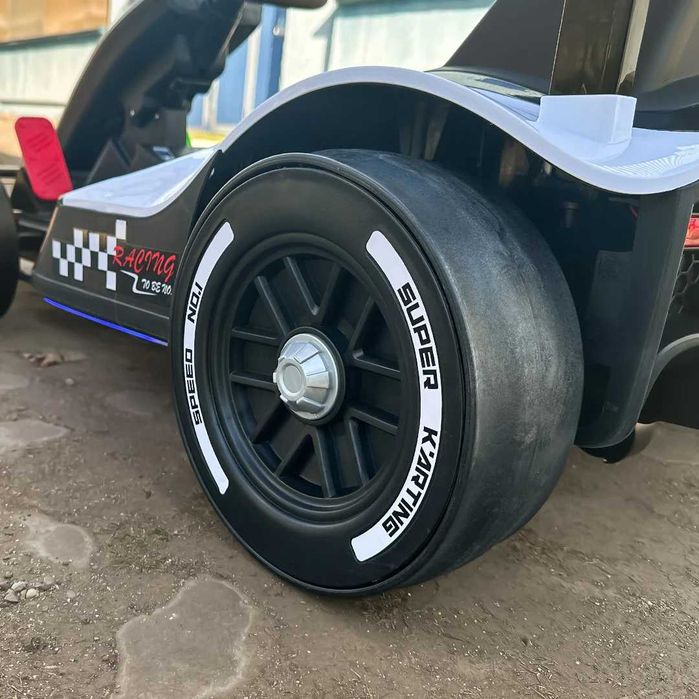 Kart electric pentru copil 3-11 ani, Racing F1 2x 45W 12V cu RC White