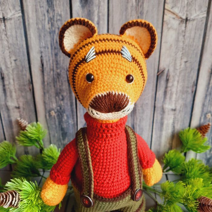 Игрушка Тигр ручной работы