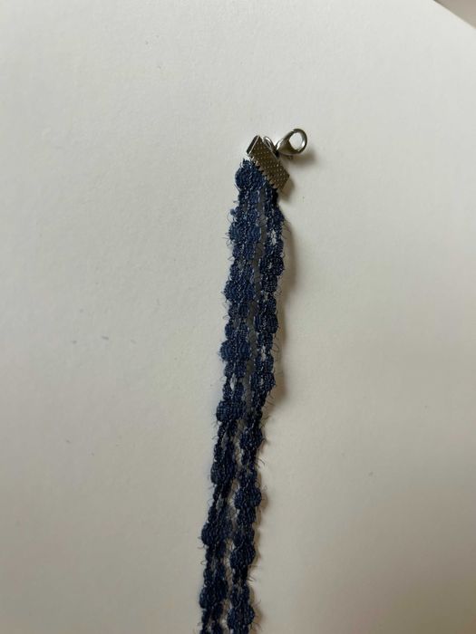 Дамски чокър - тъмносиня дантела