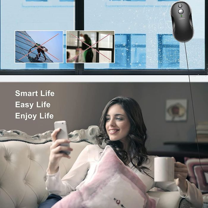 Робот за почистване на прозорци Tosima W3, двупосочно автоматично