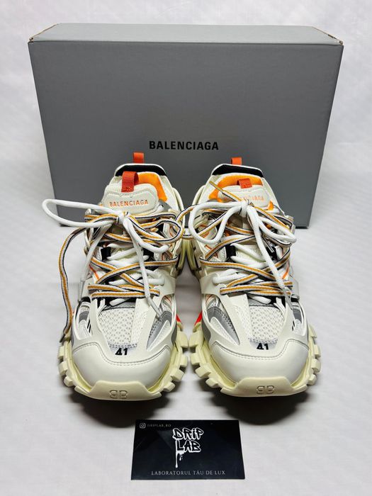 Balenciaga track alb portocaliu