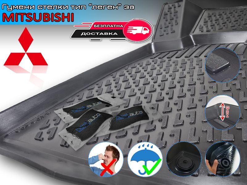 Гумени Стелки тип Леген за Mitsubishi / Мицубиши L200 / Pajero /Lancer