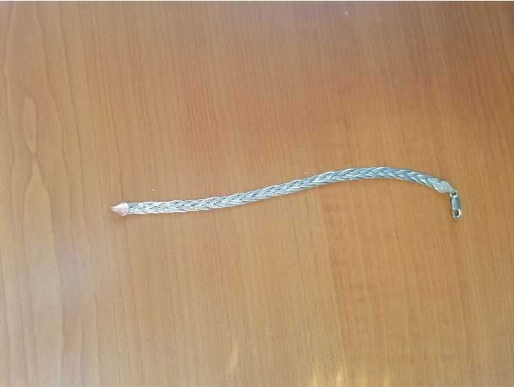 Сребърна гривна с плетка