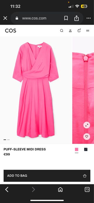 COS rochie roz fuchsia
