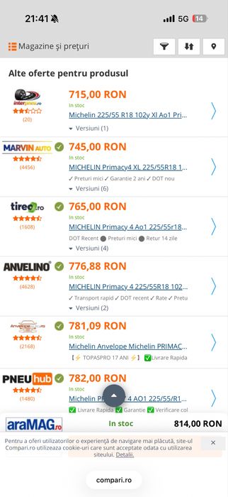 Cauciucuri 225 55 R18 vara Michelin