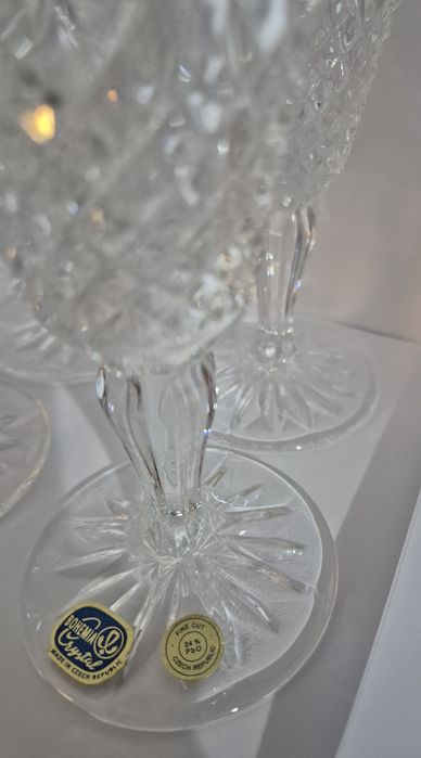 Set 6 Pahare Sampanie Cristal Bohemia