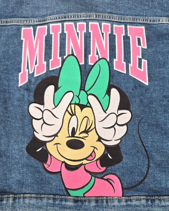 Дънково яке Мини Маус H&M 9-10 години - леко уголемено