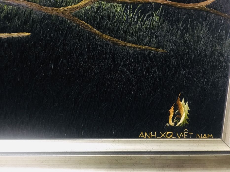 Дорогой подарок Ручная работа, Очень большая Шелковая картина