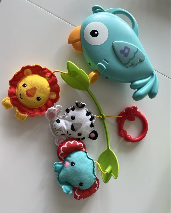 Въртележка за легло и кошара Тропическа гора Fisher Price