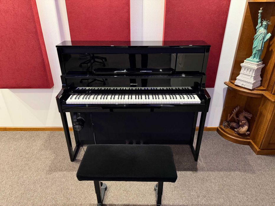 Roland LX-9 PE pian digital negru lucios + banca K&M 14086