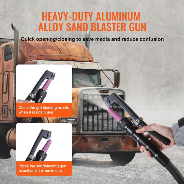 Sablator Profesional 37.8L 4-7.6 Bar, 2 Duze, Furtun 2.3m