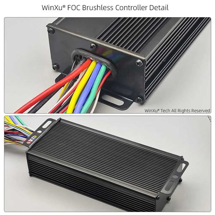 Синусоидален FOC контролер с G51 цветен дисплей 36V 60V 2000W 40A