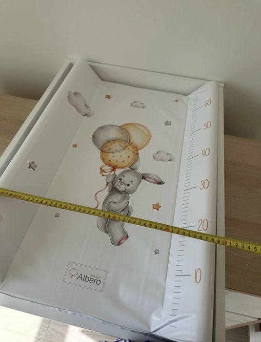 Set mobilier  alb bej pentru cameră de copil – stil scandinav KLUPS SOFIE