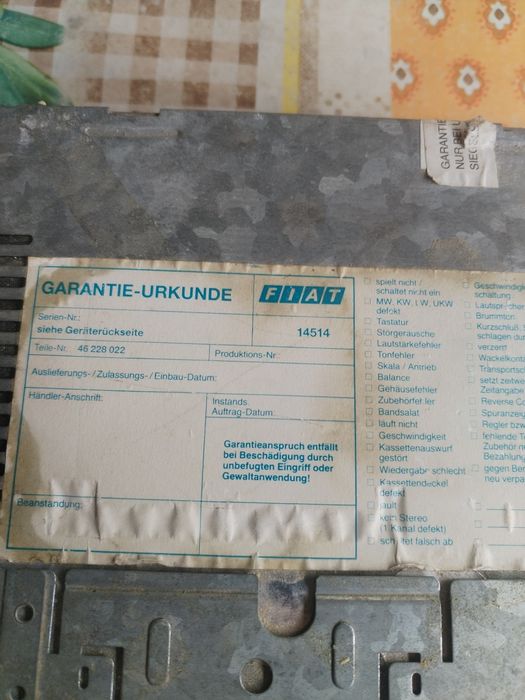 Radio casetofon auto