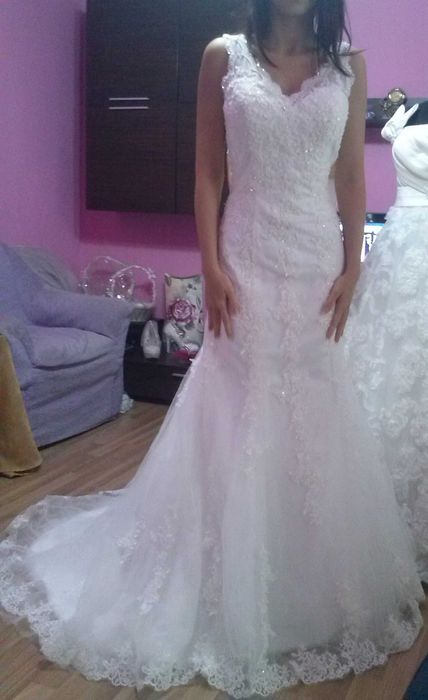 Rochie de mireasa tip sirena marime S
