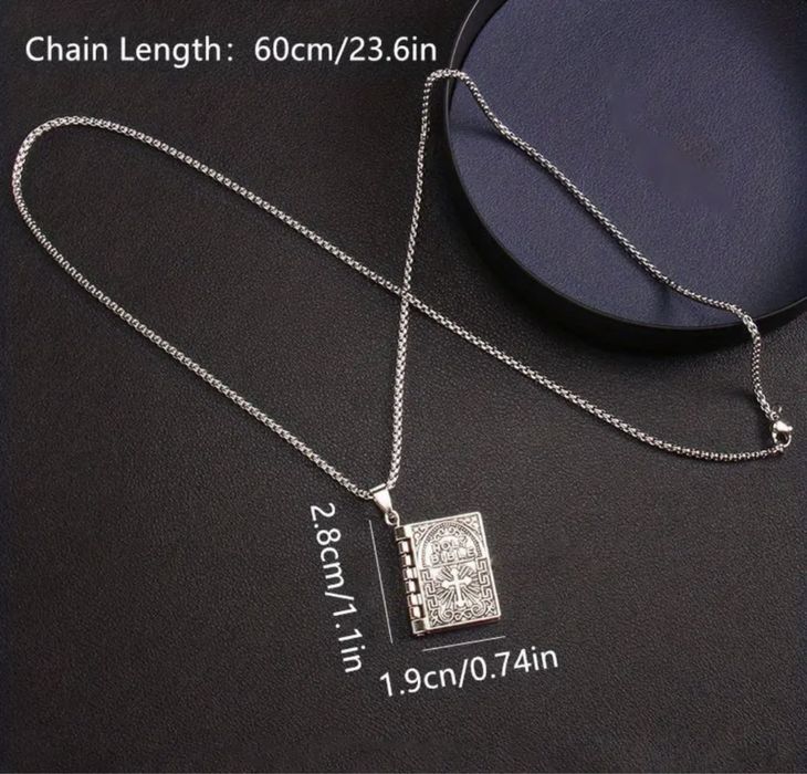 LANT Colier Bratară PANDANTIV  BIBLIE   (  Aur 24 K Suflat )