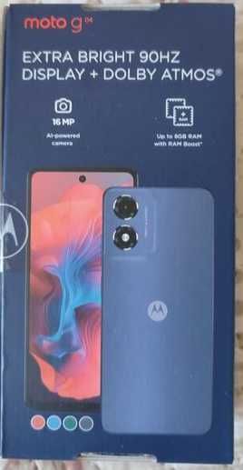 Нов Motorola Moto G04 64 GB, 4 GB RAM в гаранция зарядно калъф