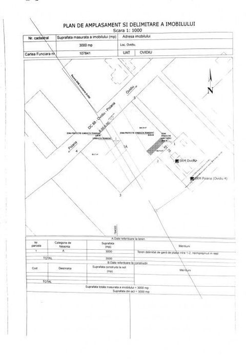 Teren intravilan 3.000 mp – Ovidiu, Varianta catre Poiana