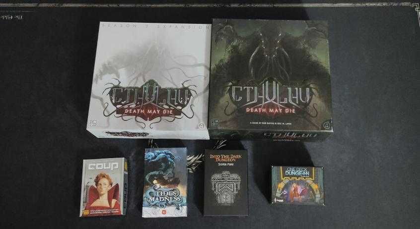 Настолни игри - Cthulhu: Death May Die, One Deck Dungeon, Coup и д.р.