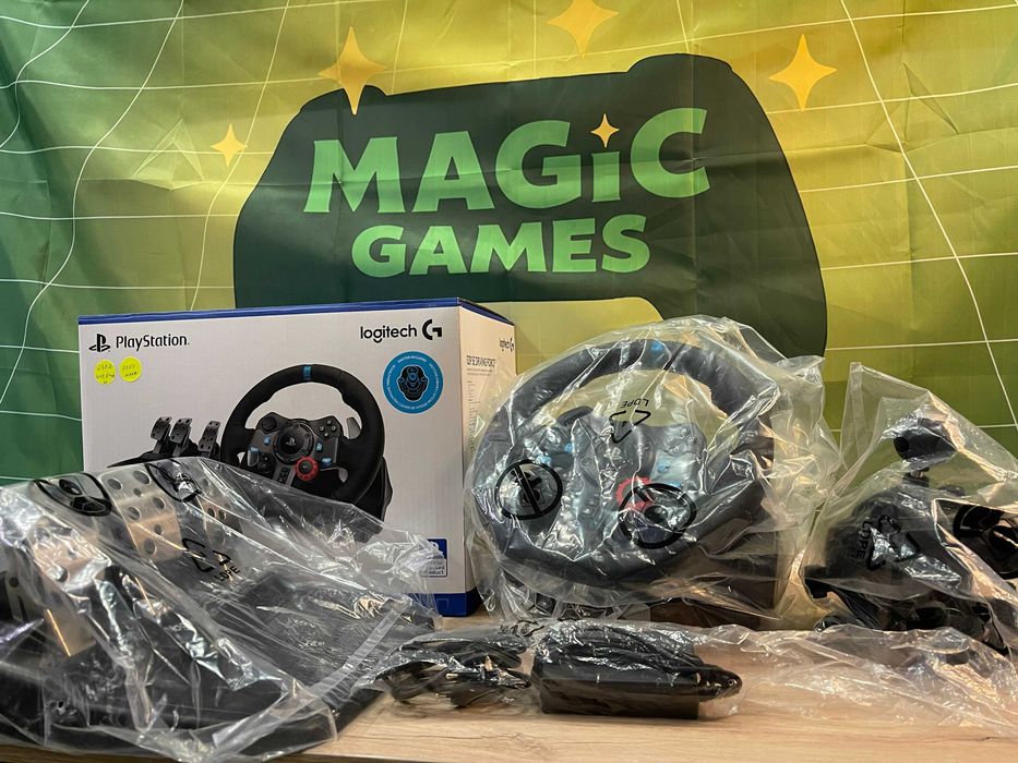 Пълен комплект волан Logitech G29 с педали и скоростен лост (още в гаранция) - Magic Games