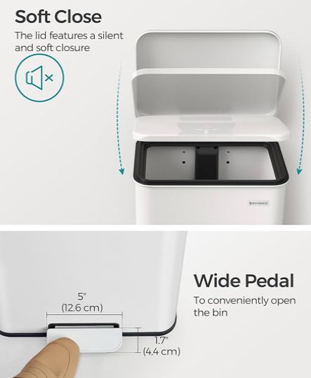 Кухненски кош за боклук 40L с плавно затваряне