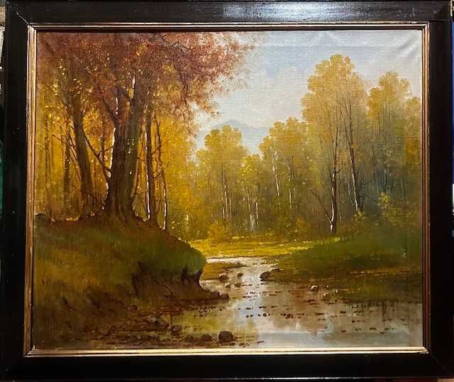 ”TOAMNĂ” Tablou VECHI ulei/pâză, 60x50cm+r Mesterházy Dénes (1900-1949