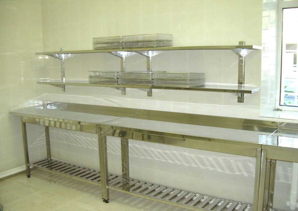 Полки и столы из нержавейки для общепита | Temir Polka | Nerjaveyka