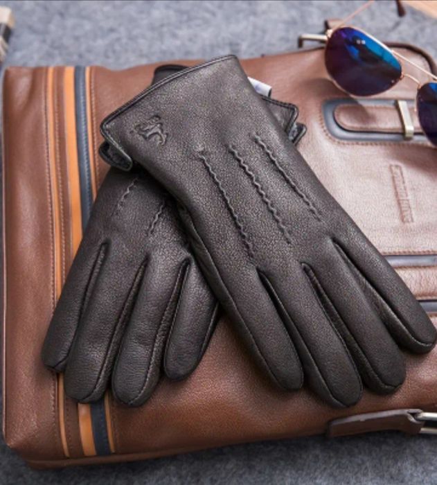 Мужские перчатки из натуральной кожи