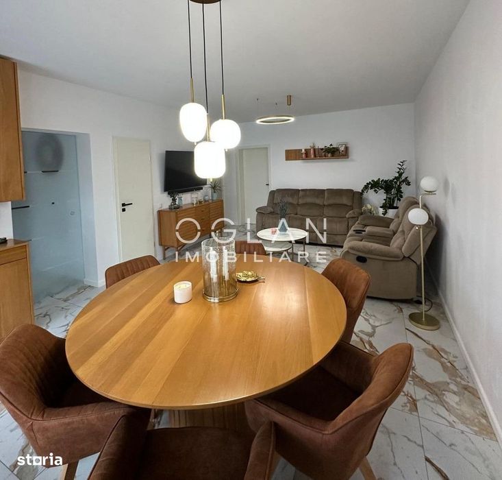Apartament 3 cam. cu teren 120 MP, la vila