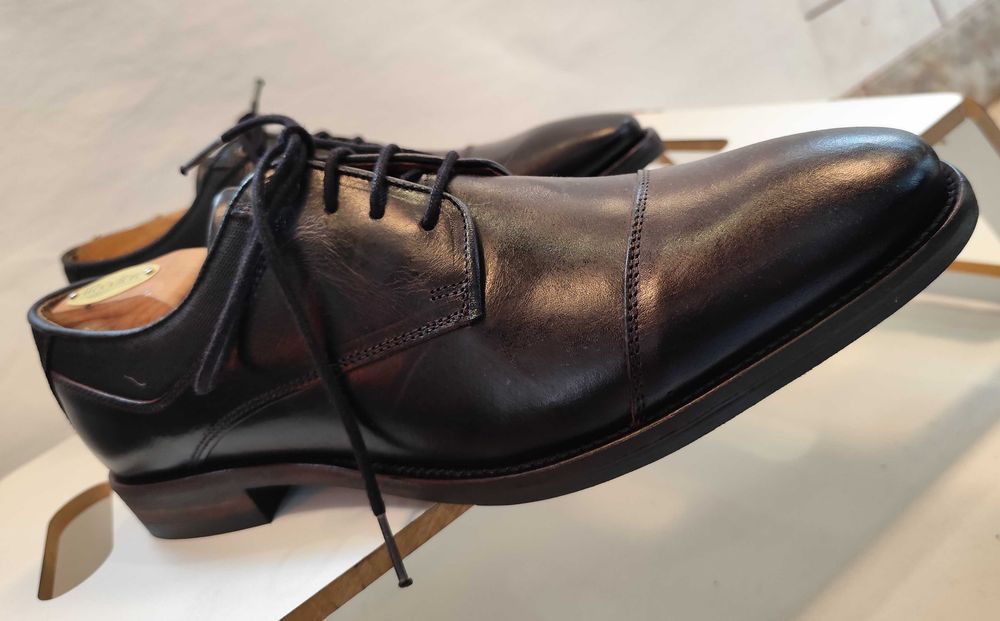 Pantofi cap toe 44 premium Oliver Jacob NOI piele naturala moale maro