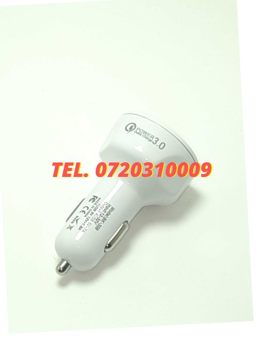 Incarcator Universal Masina Auto 4 Porturi Bricheta Usb Qc Fastcharge