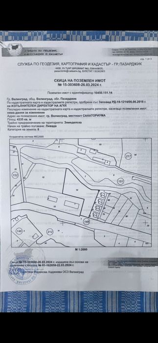 Парцел в град Велинград