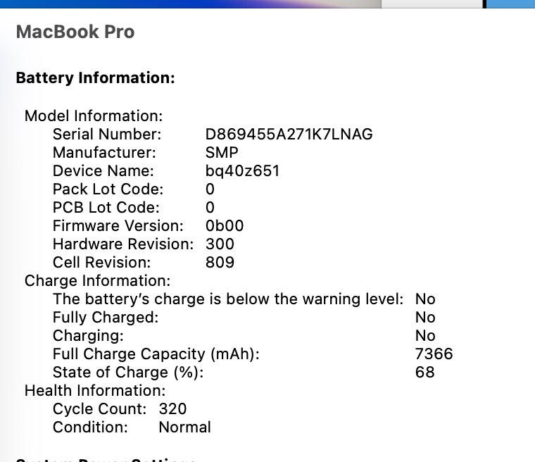 MacBook Pro 16" 2019 16GB 500GBSSD