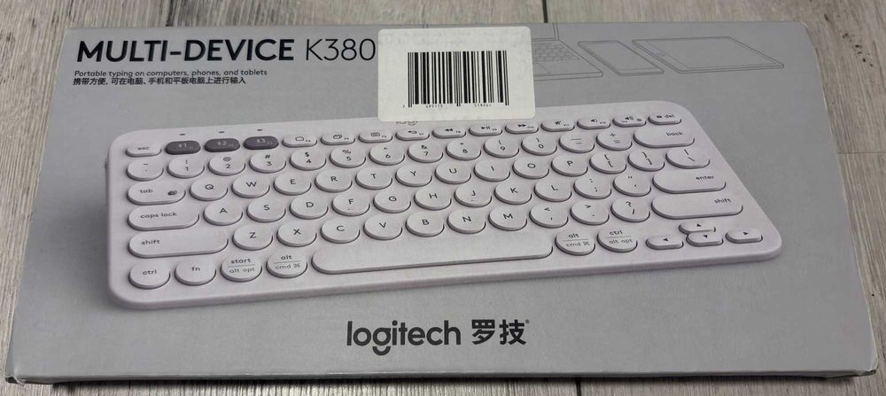 Tastatura Bluetooth Logitech K380, Multi-Device, White, Sigilata