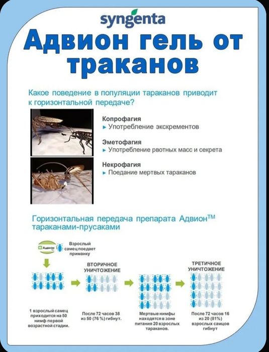 Advion Gel  USA от тараканов без запаха