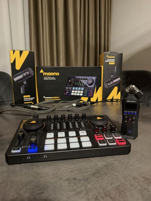 Setup Podcast Complet/ Recorder/Lumini