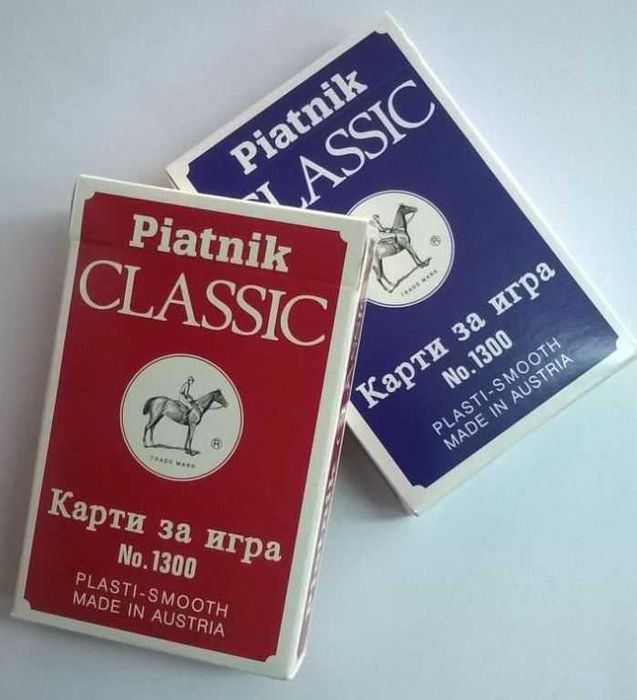 Нови Карти за игра Piatnik 1300 Classic 55 броя полупластик запечатани
