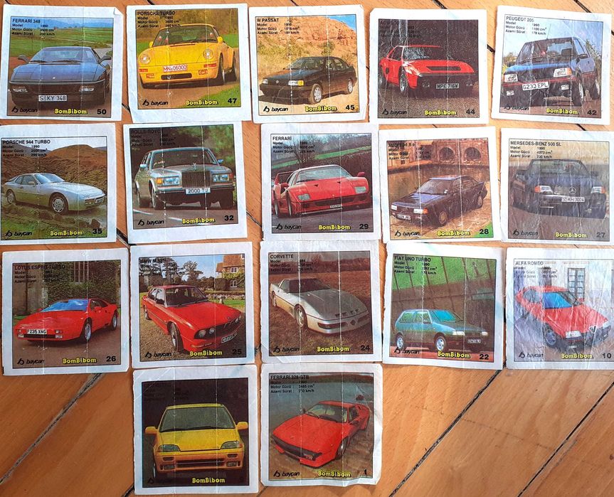 Картинки от дъвки Turbo, BomBibon, Lazer/ Ulker/, Ninja