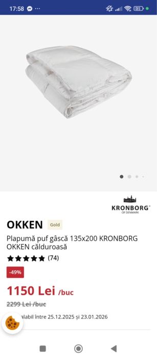 Palapumă-pilotă 135x200 KRONBORG