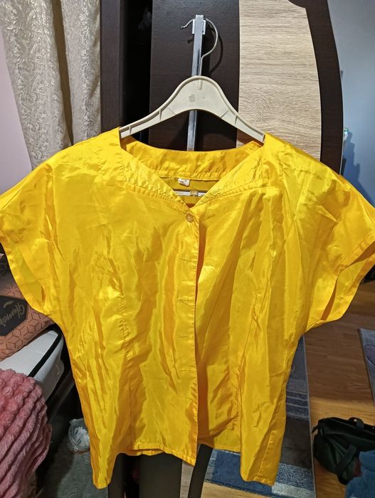 Bluză vară galben mătase