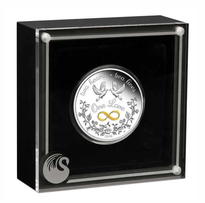 Сребърна монета 1 oz One Love 2026 1oz Silver Proof Coloured Coin